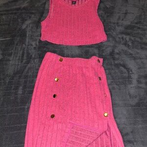 Skirt and Crop top shirt